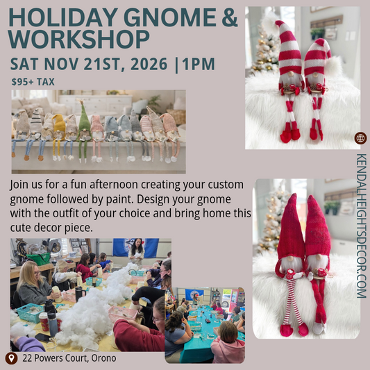 Holiday Gnome Workshop - Deposit Only