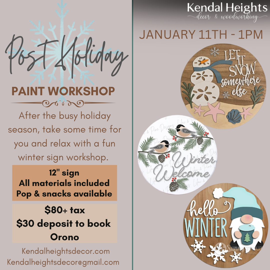 Post Holiday Paint Workshop - Deposit Only