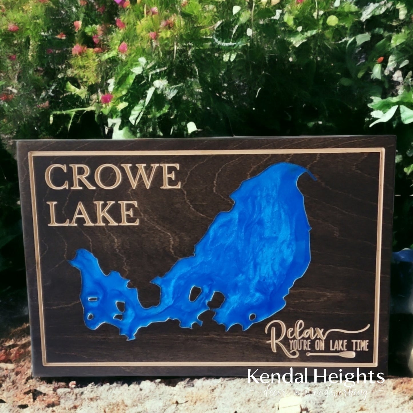 Engraved Lake Sign