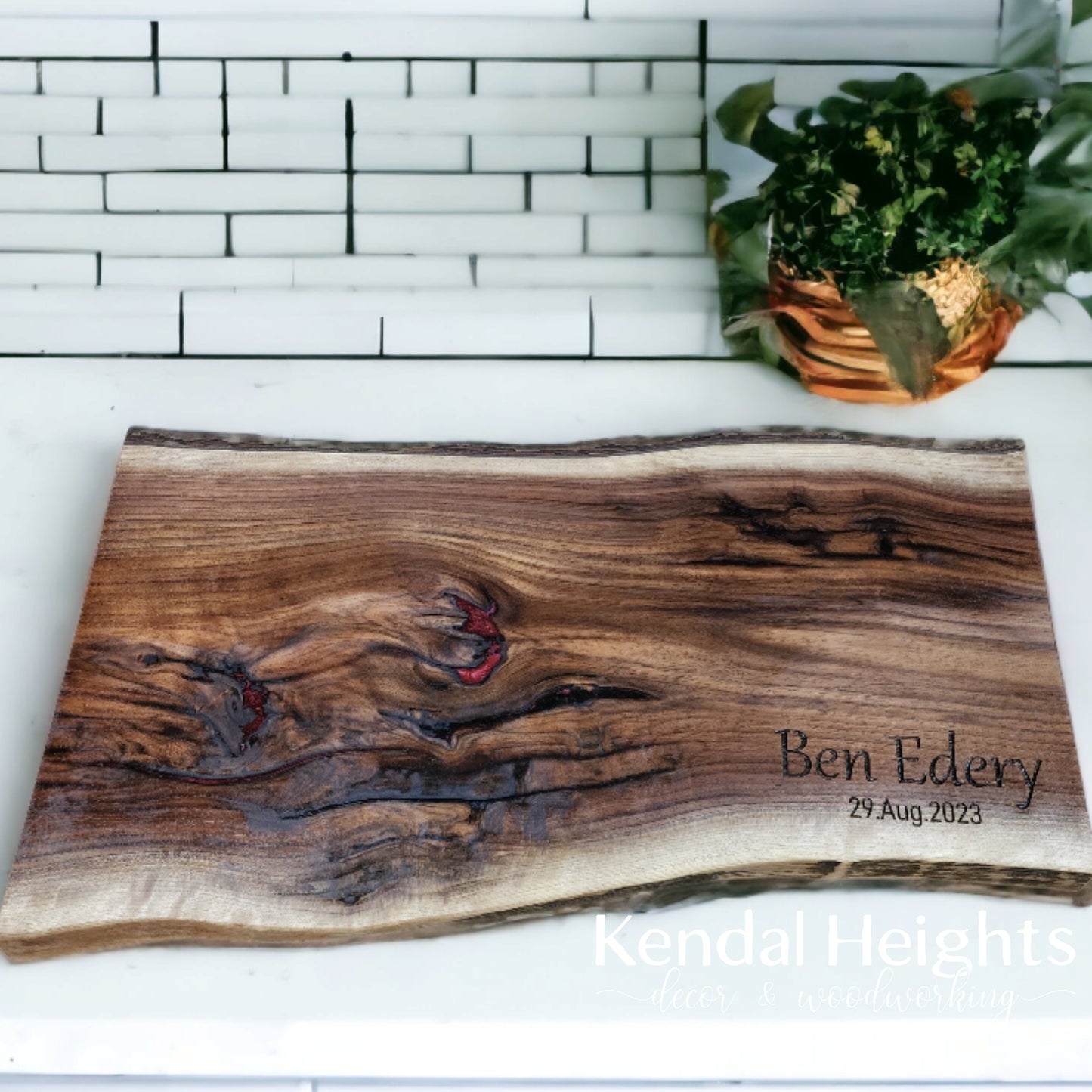 Black Walnut Live Edge Charcuterie Board (with or without Epoxy)