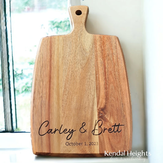 Acacia Cutting Board Paddle