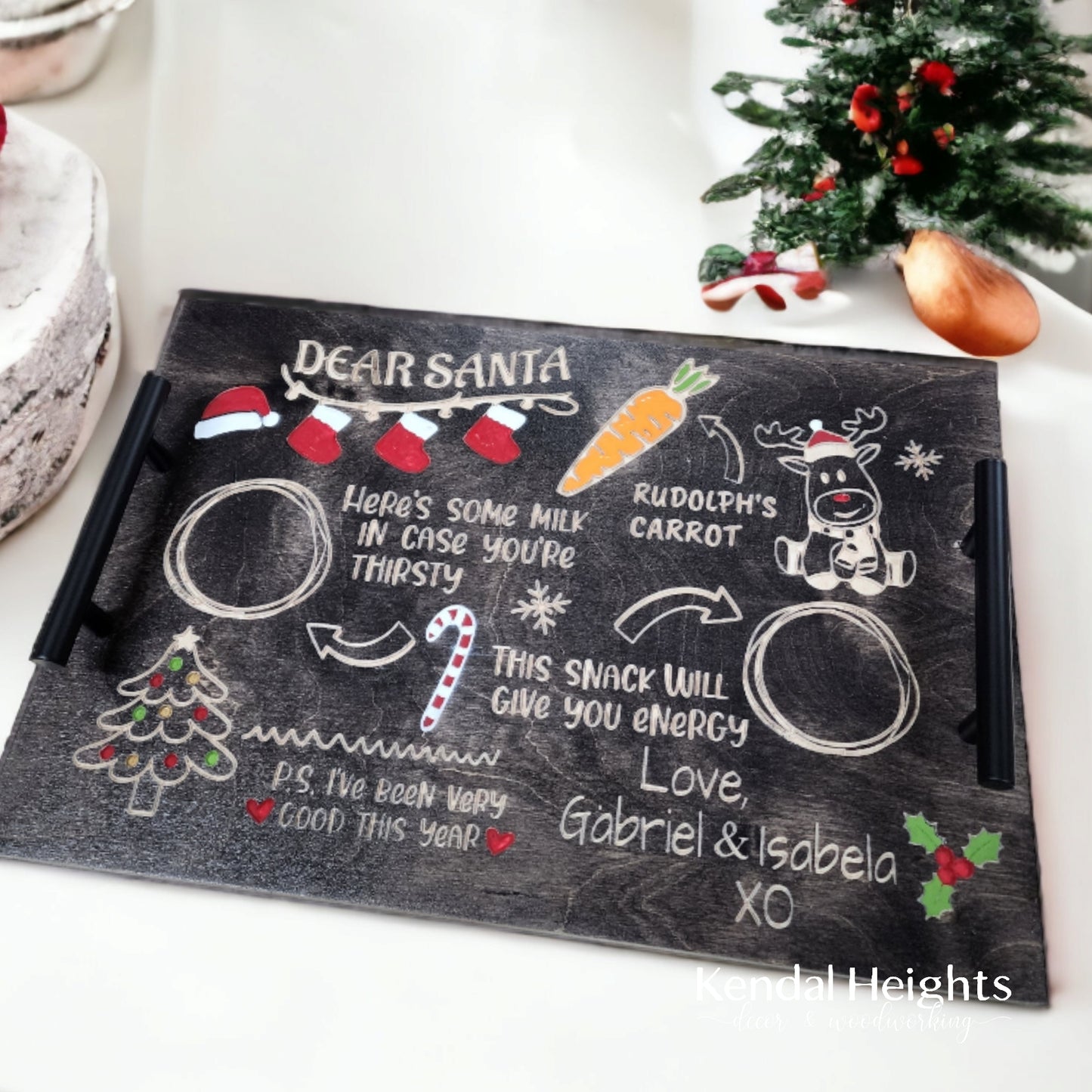 Children's Custom Milk & Cookie Tray