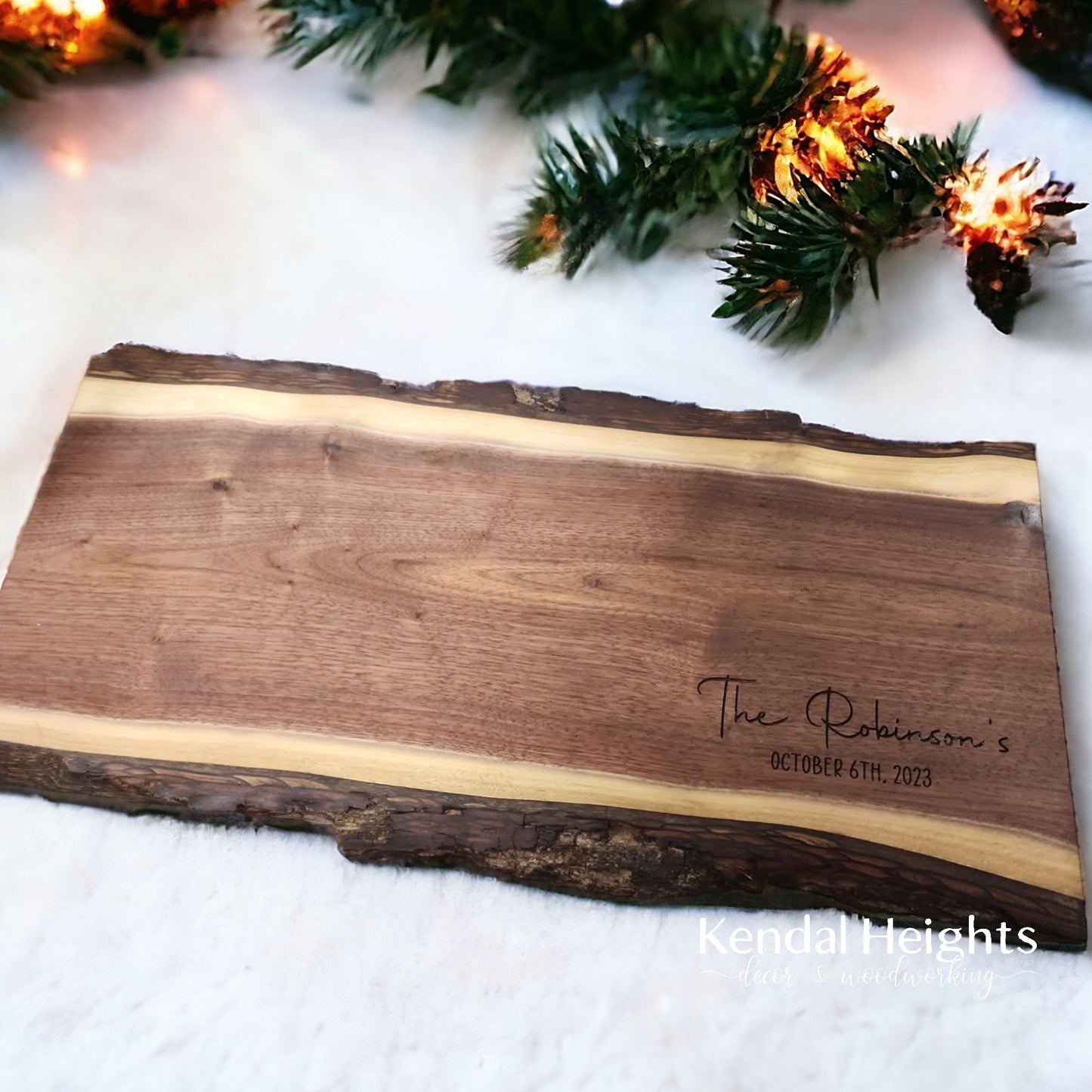 Black Walnut Live Edge Charcuterie Board (with or without Epoxy)