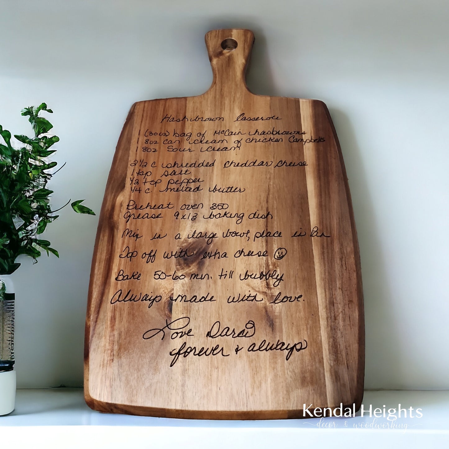 Acacia Cutting Board Paddle