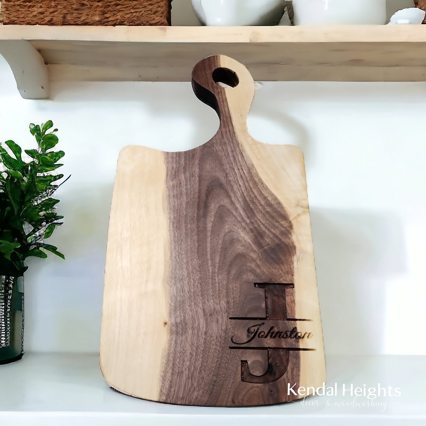 Black Walnut Charcuterie Board with Handle