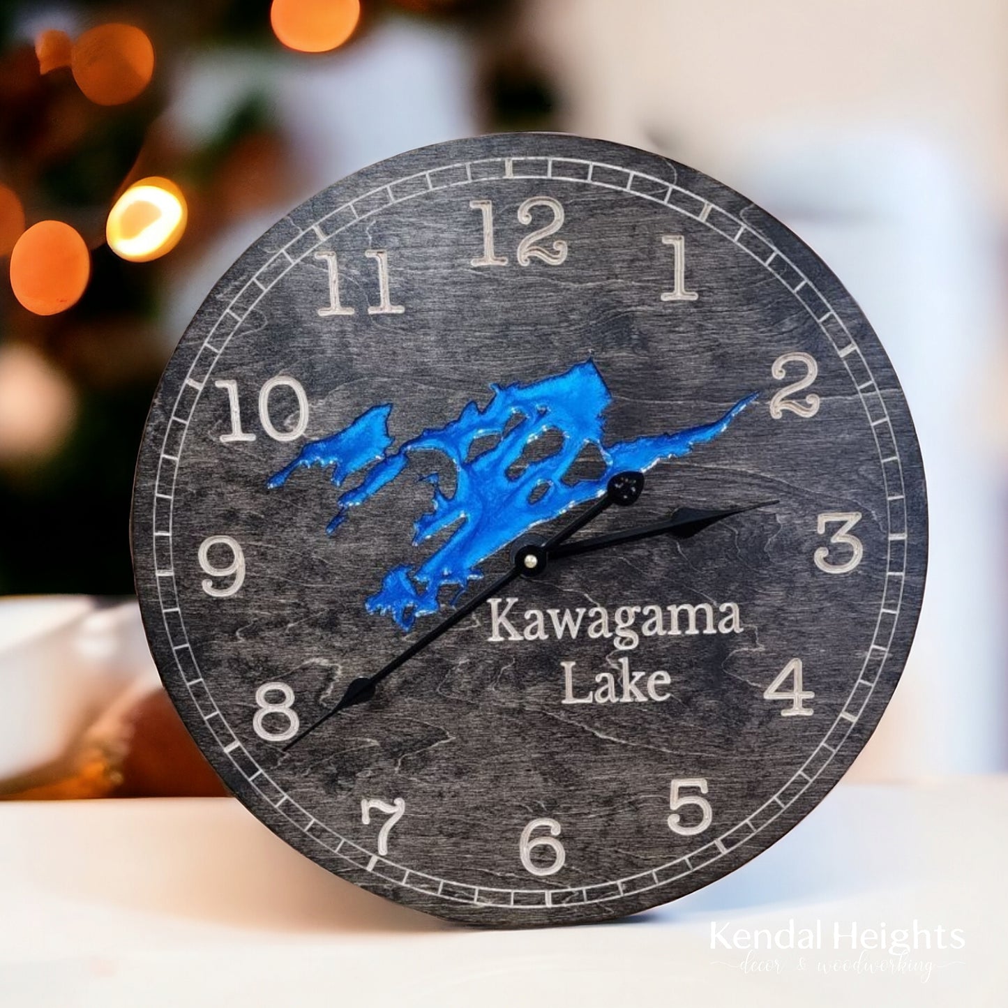 Custom Engraved Lake Clock