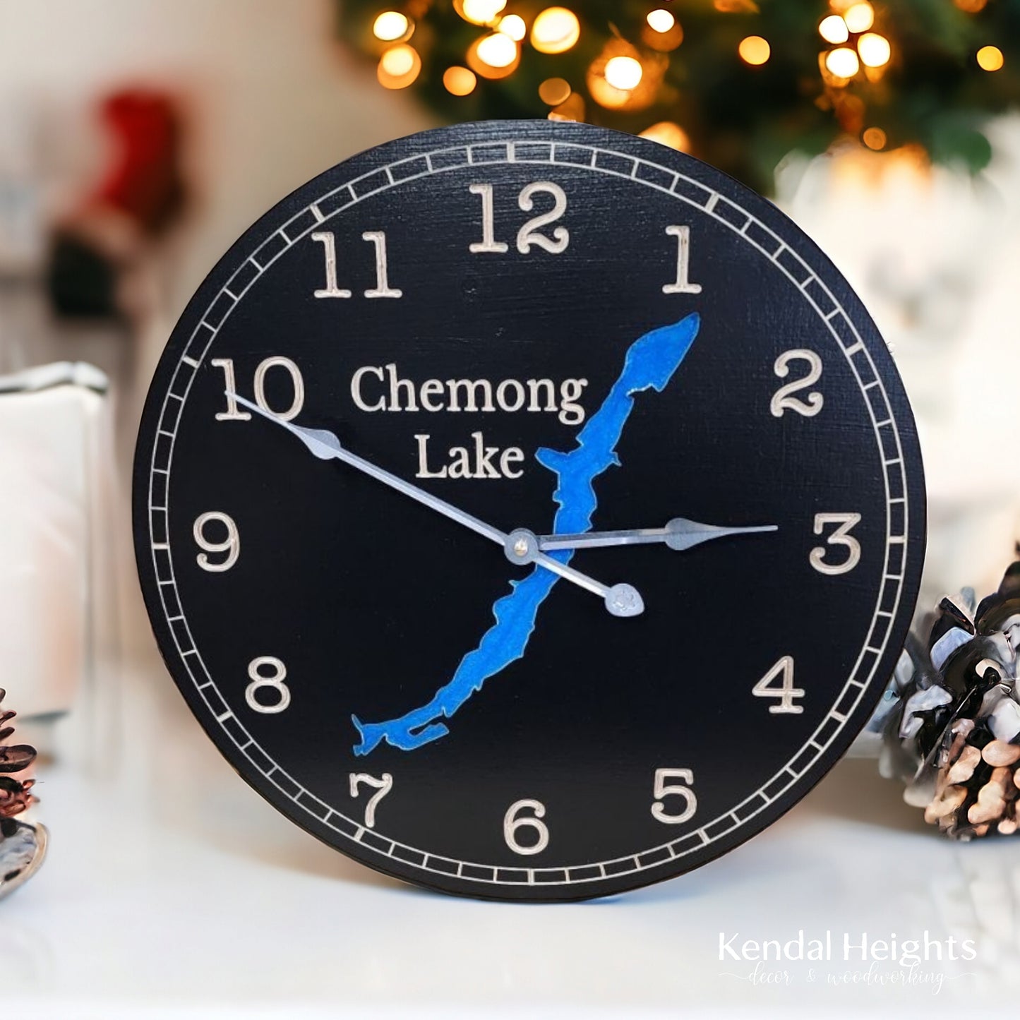 Custom Engraved Lake Clock