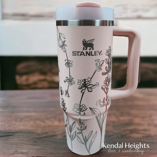 Floral Stanley Etched Wrap Designs