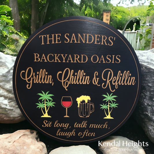 Engraved Backyard Signs