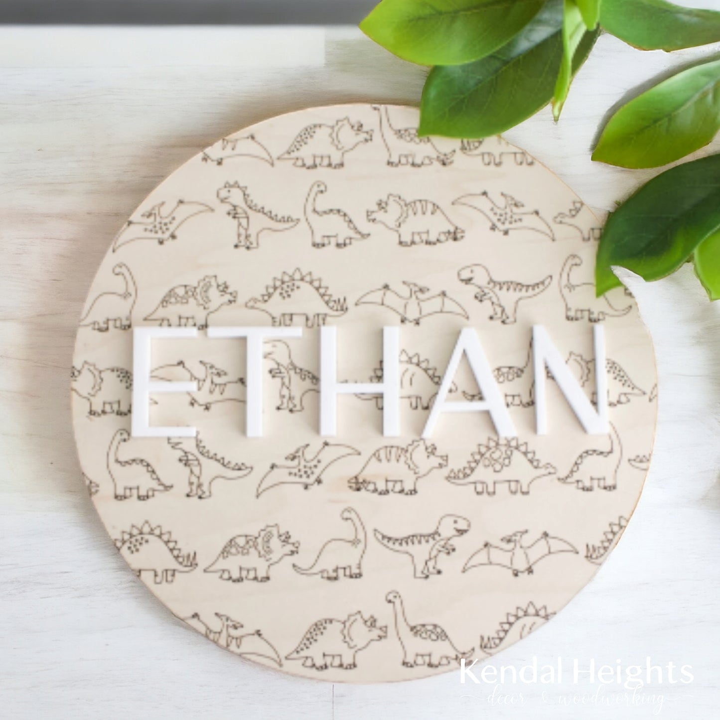 Etched Baby Name Sign