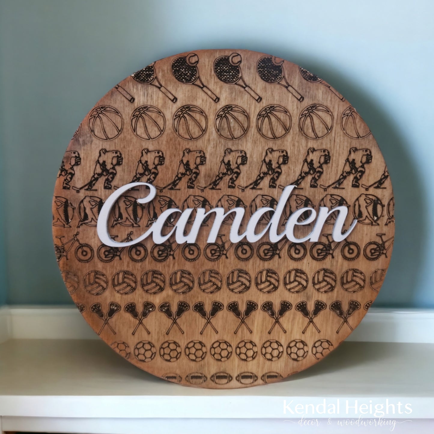 Etched Baby Name Sign