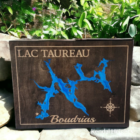 Engraved Lake Sign
