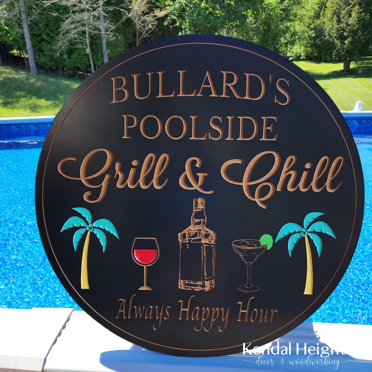 Engraved Pool Signs