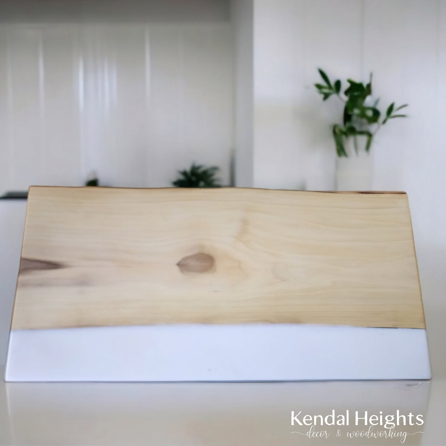 Black Walnut - White Epoxy River Board