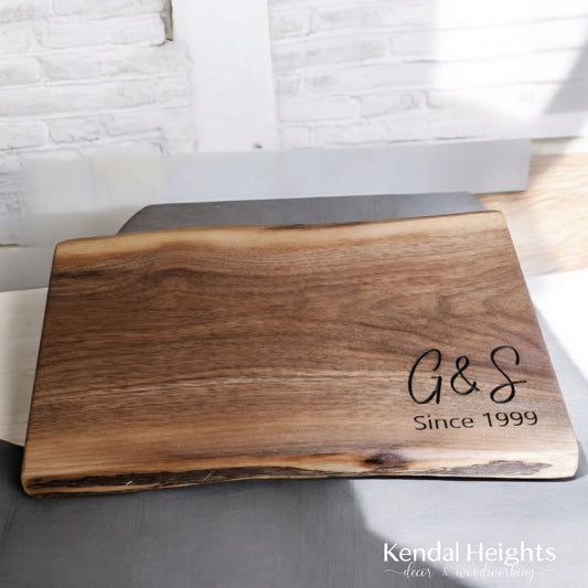 Black Walnut Live Edge Charcuterie Board (with or without Epoxy)