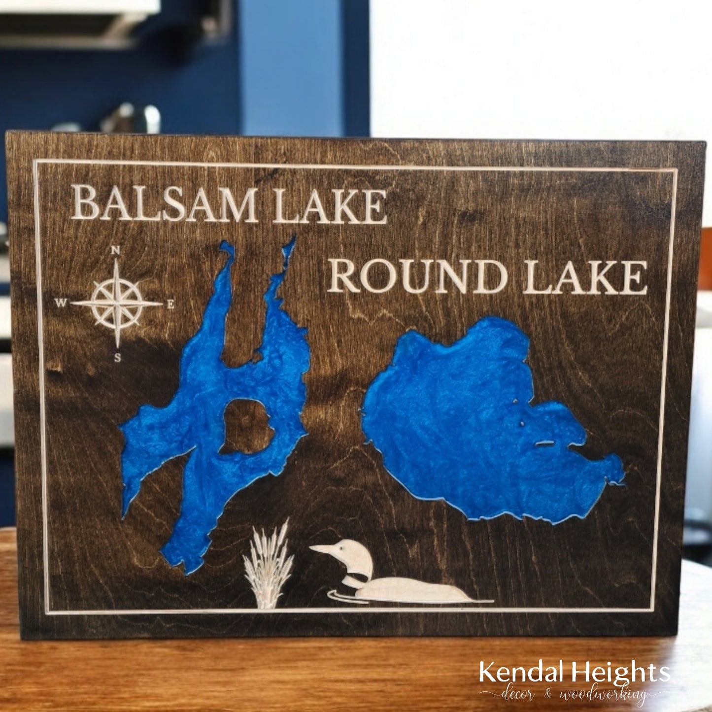 Engraved Lake Sign