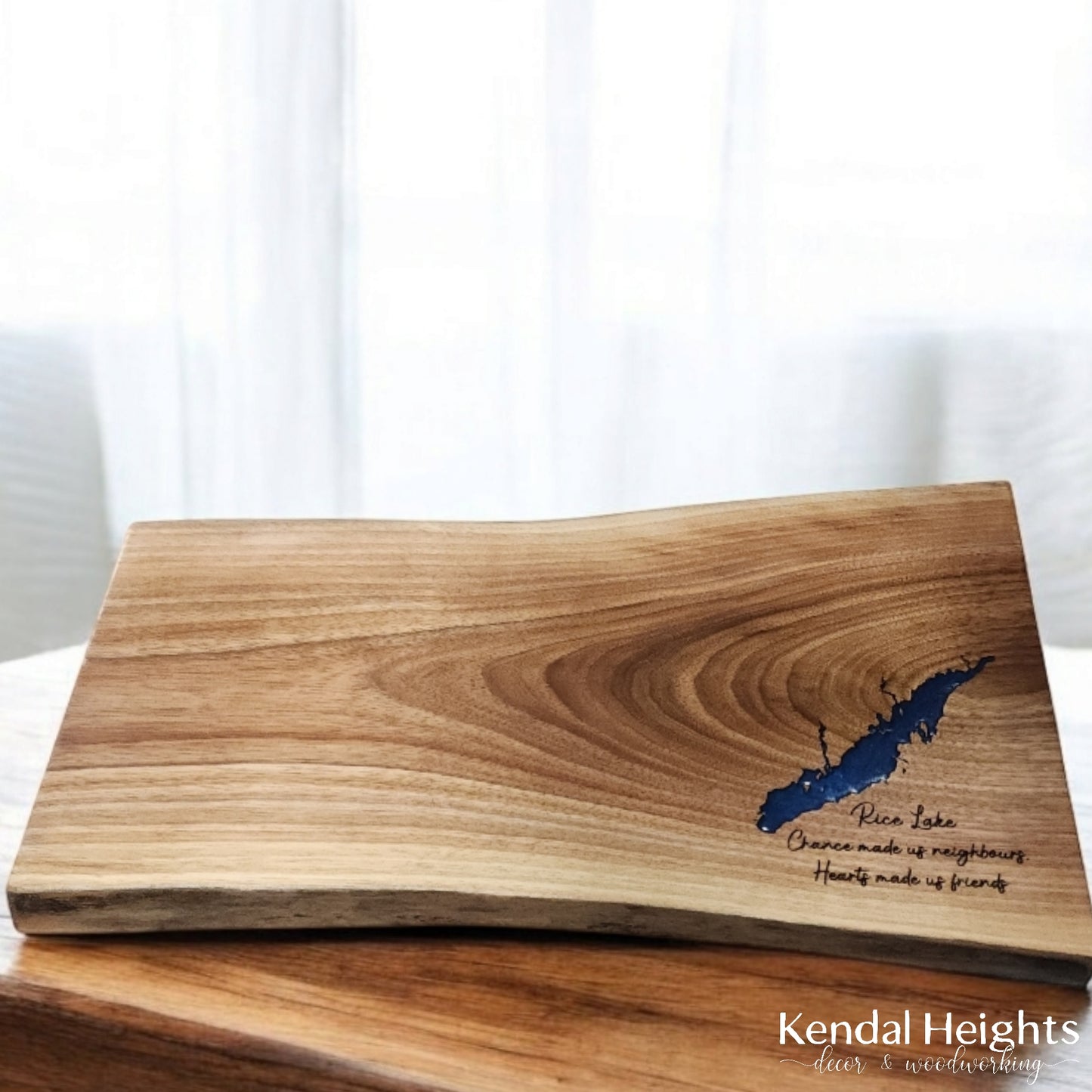 Black Walnut Live Edge LAKE Charcuterie Board