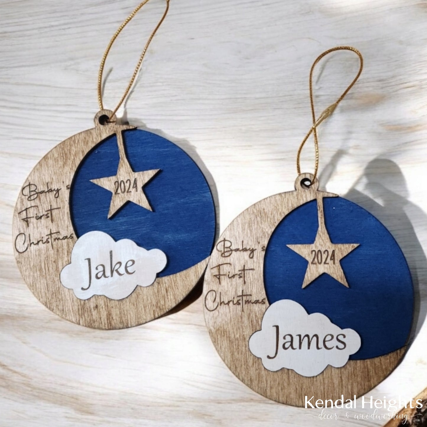 Baby's First Christmas - Stars & Cloud