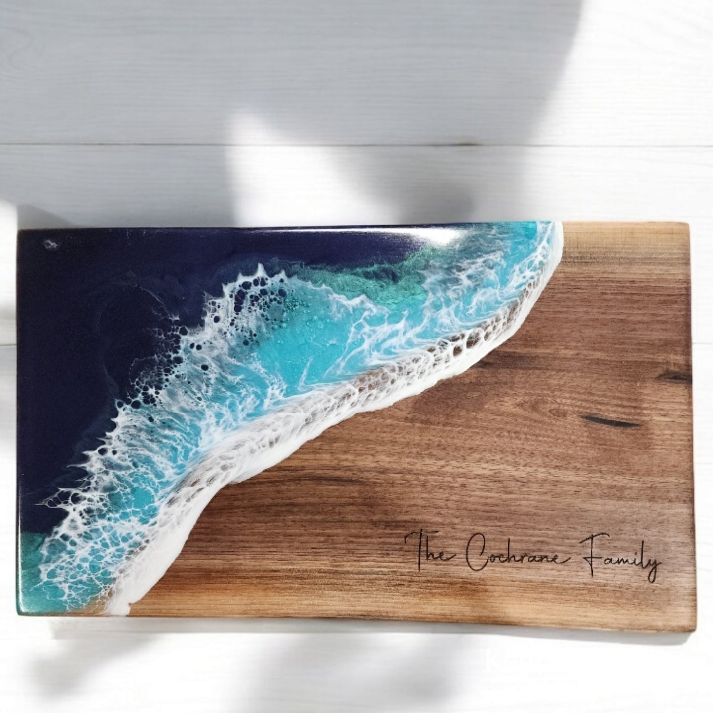 Black Walnut Live Edge Charcuterie Board (Epoxy)