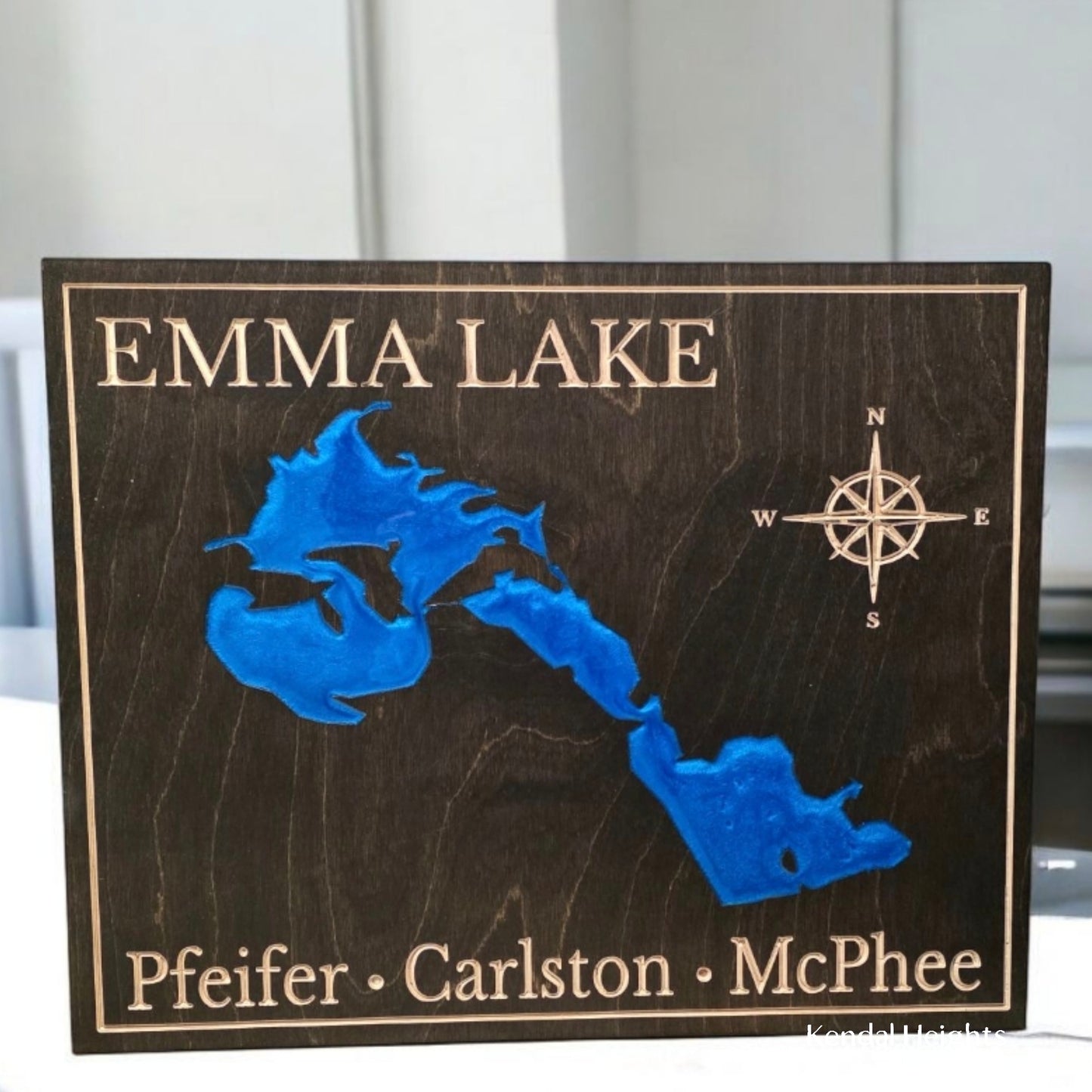 Engraved Lake Sign
