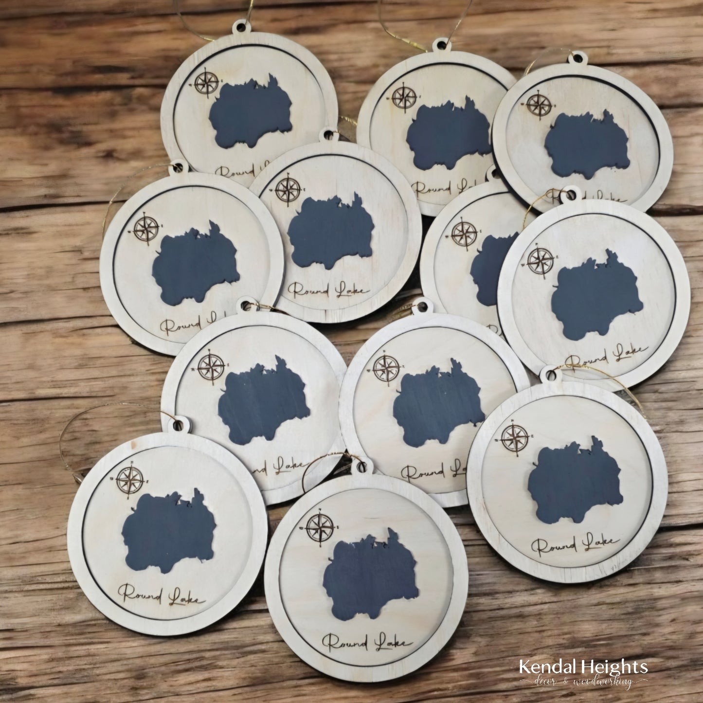 Raised Lake Ornaments