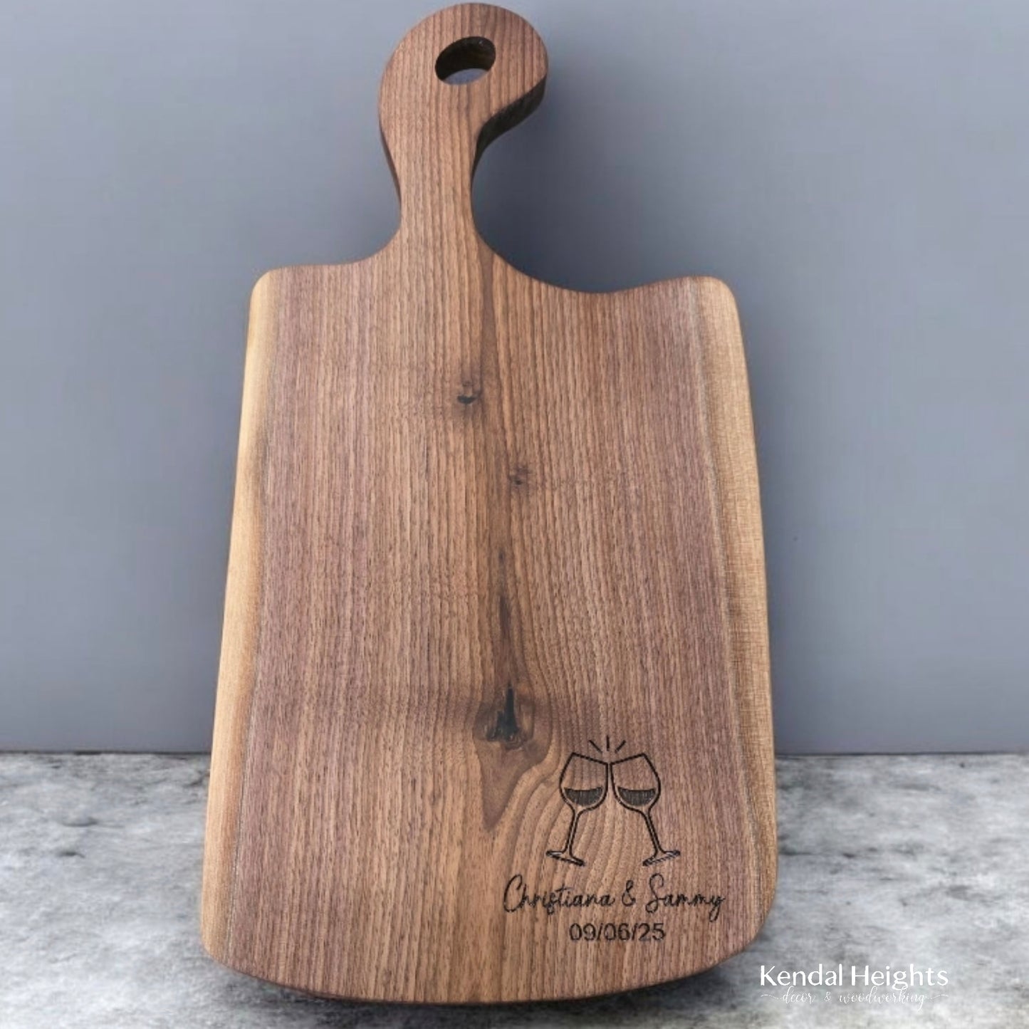 Black Walnut Charcuterie Board with Handle