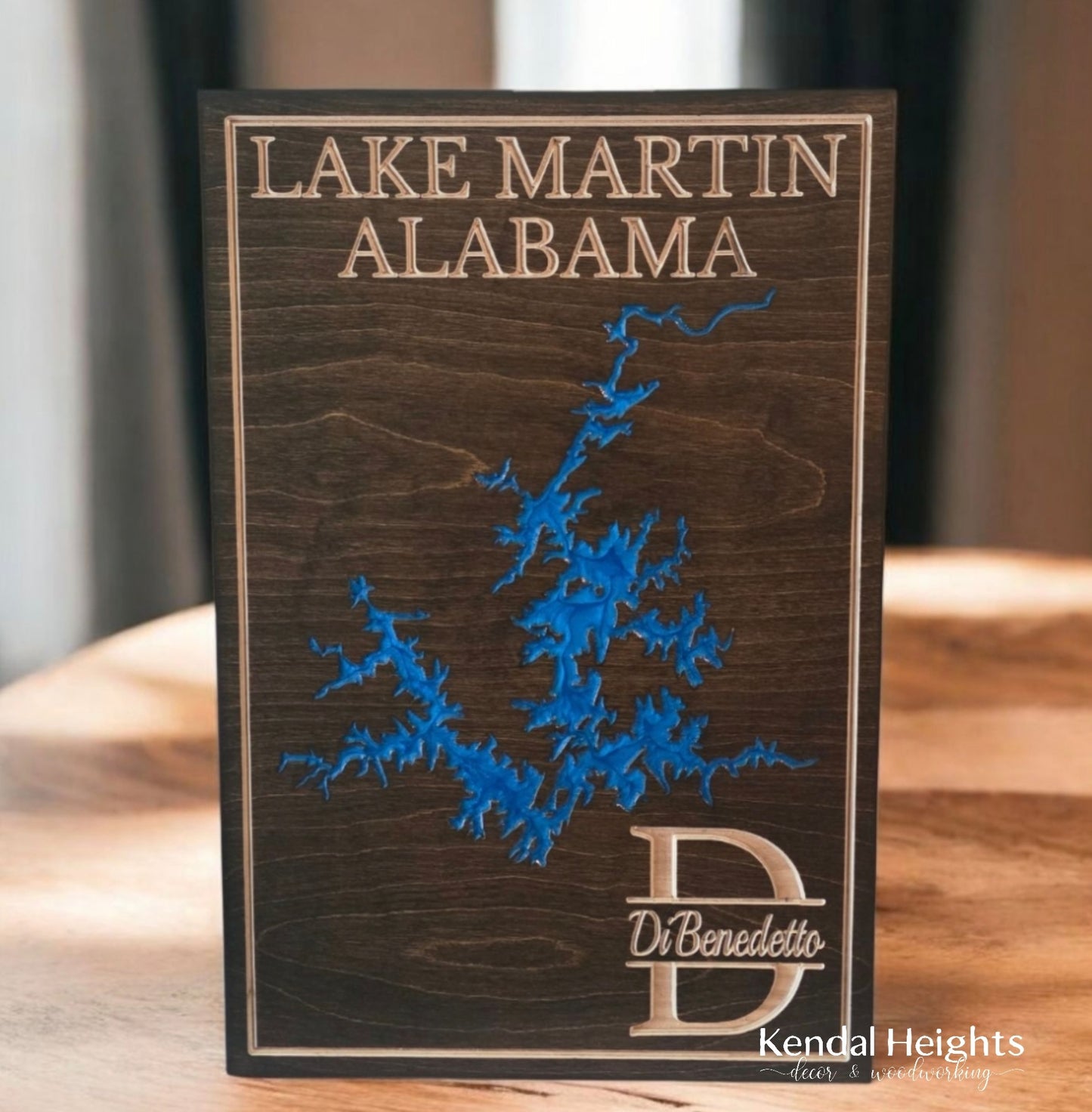 Engraved Lake Sign
