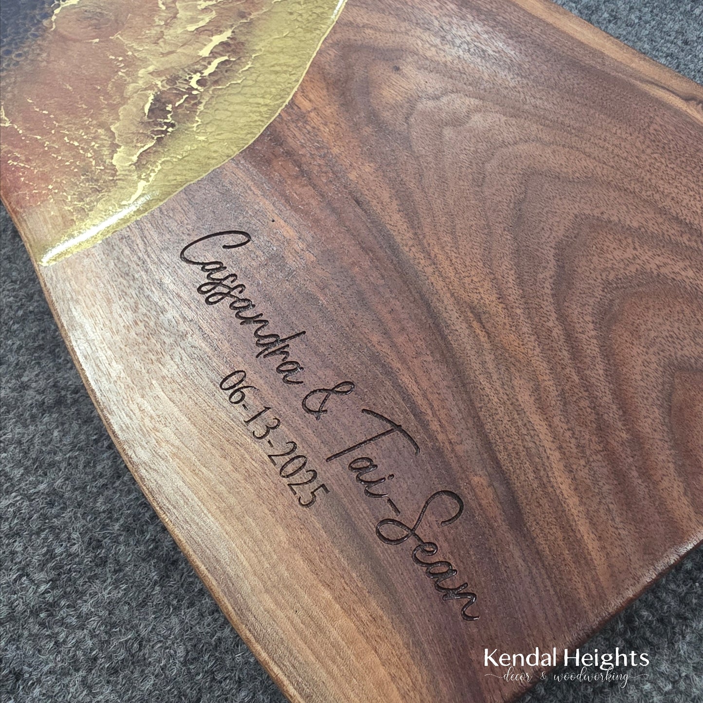 Black Walnut Live Edge Charcuterie Board (with or without Epoxy)
