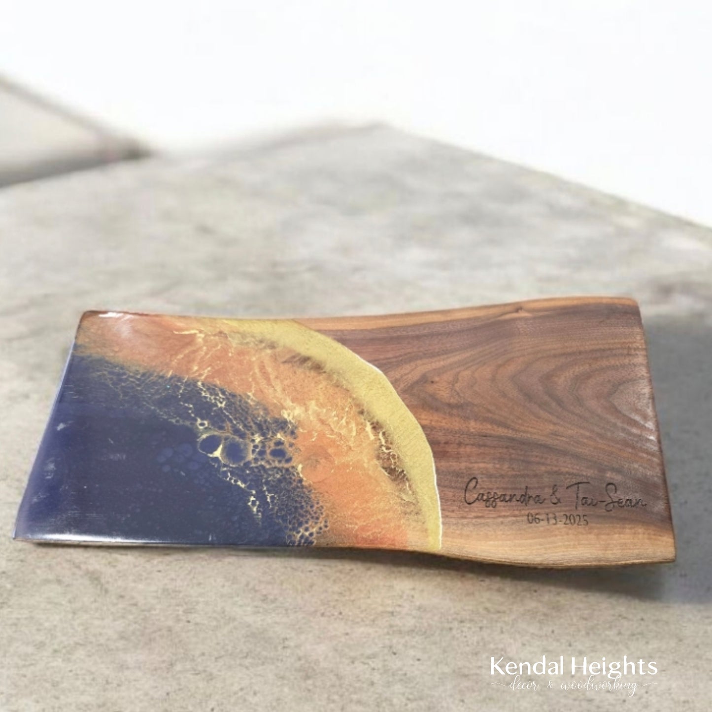 Black Walnut Live Edge Charcuterie Board (with or without Epoxy)