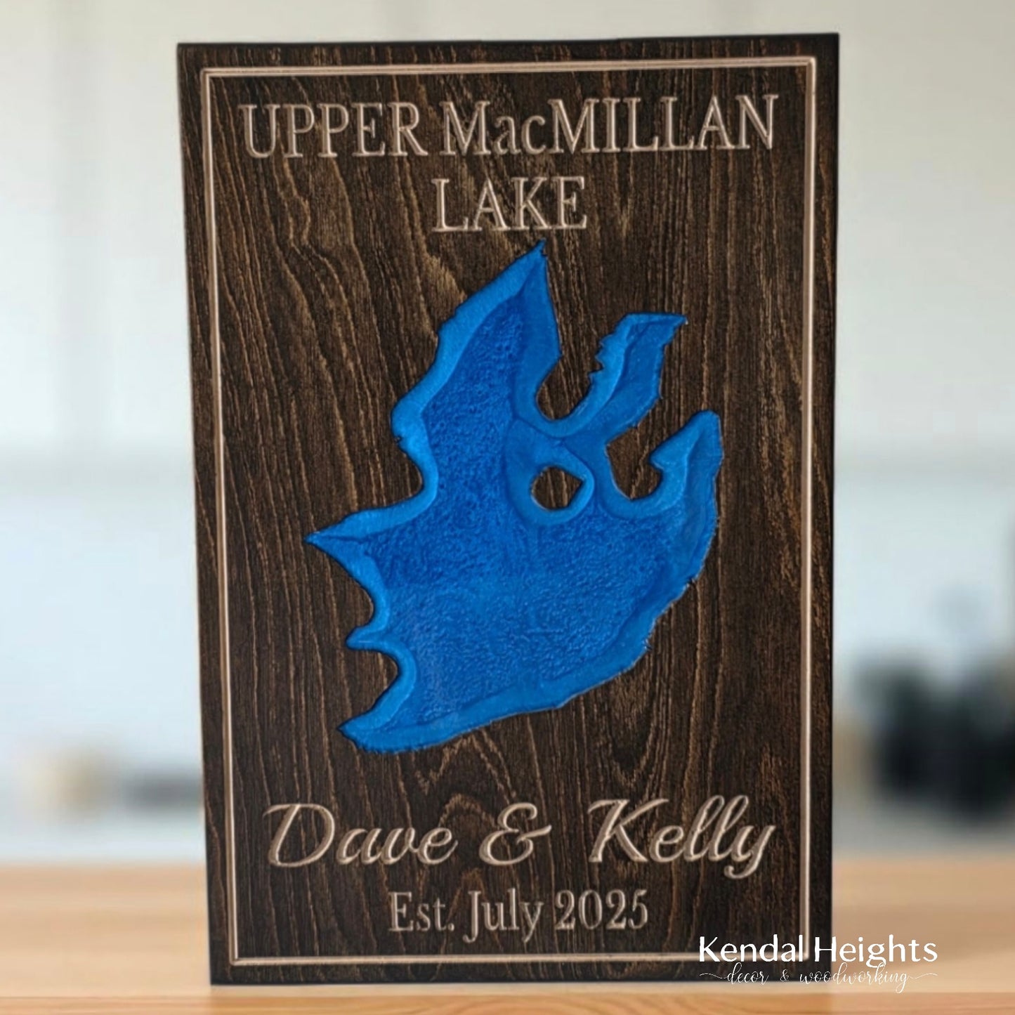 Engraved Lake Sign
