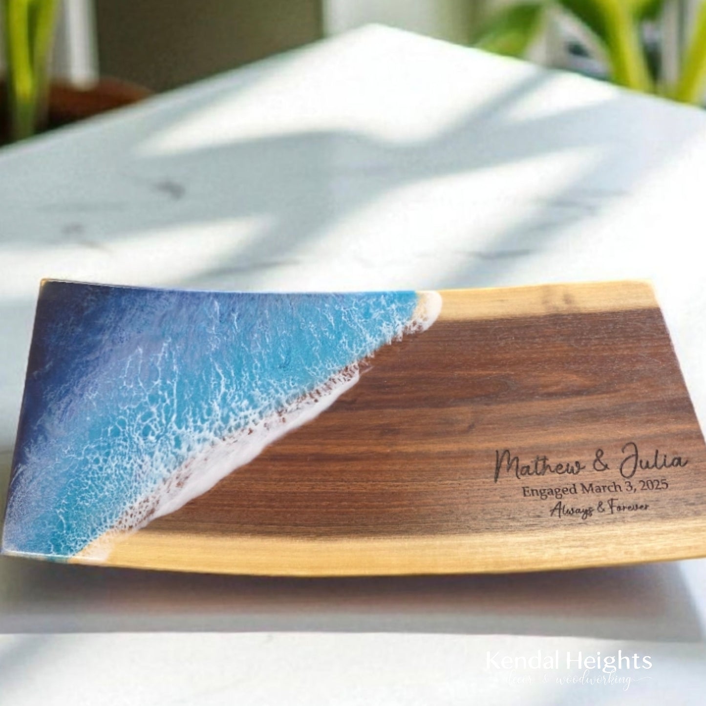 Black Walnut Live Edge Charcuterie Board (with or without Epoxy)