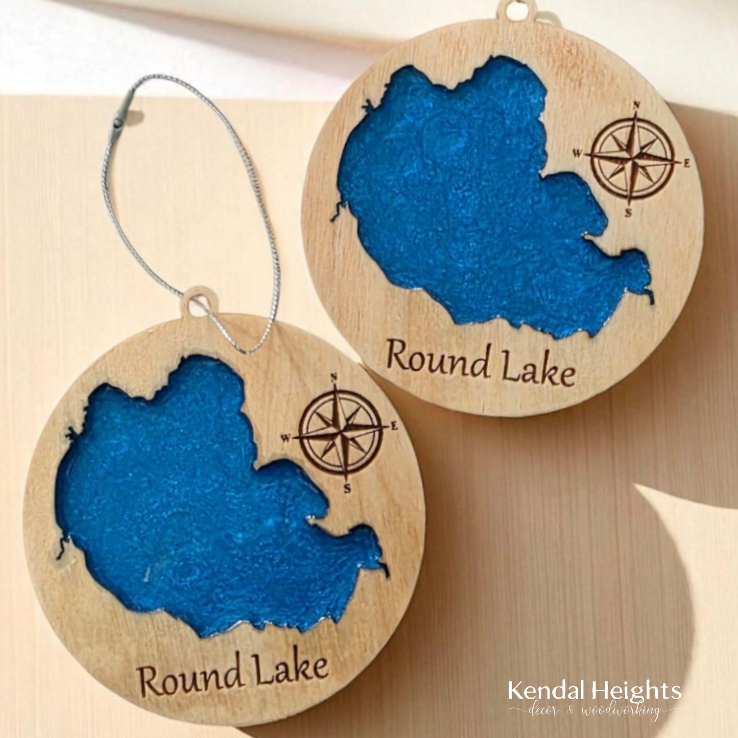 Custom Epoxy Lake Ornaments