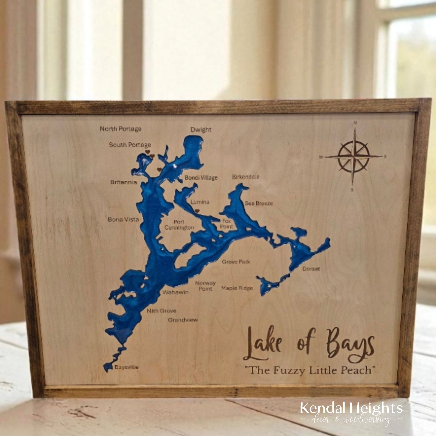 Laser Etched Lake Sign