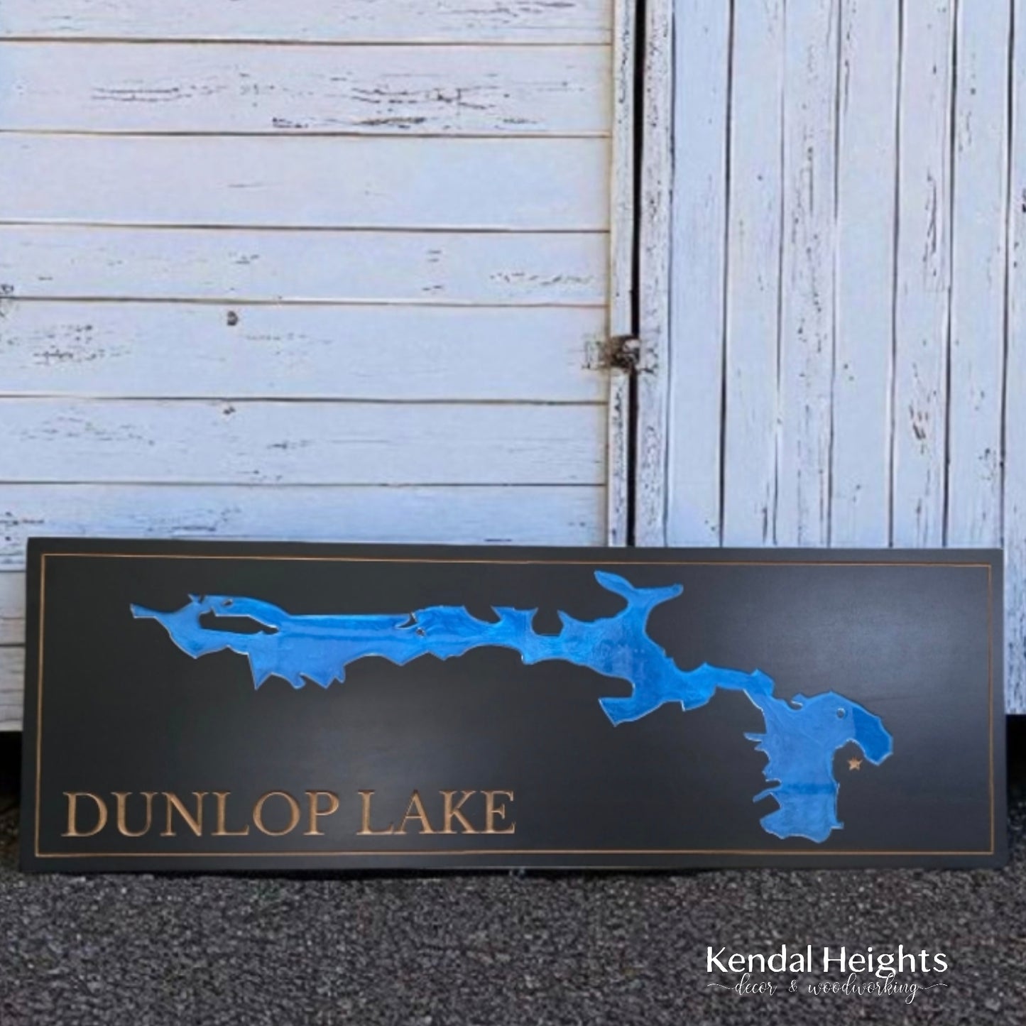 Engraved Lake Sign