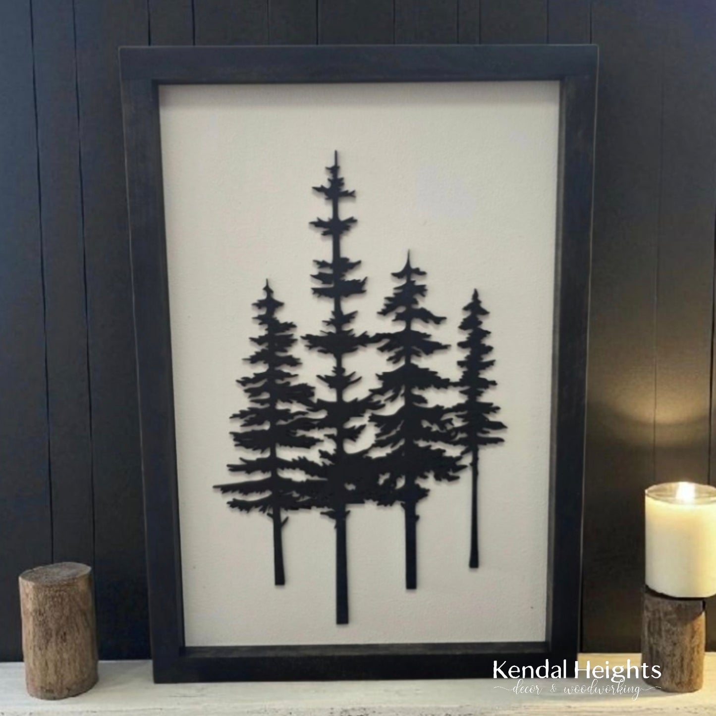 Silhouette Family Pine Tree