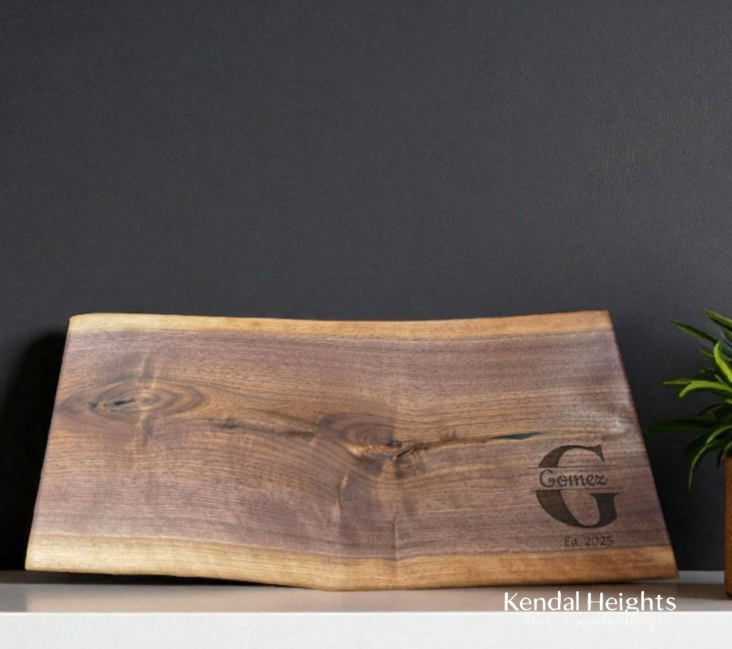 Black Walnut Live Edge Charcuterie Board (with or without Epoxy)