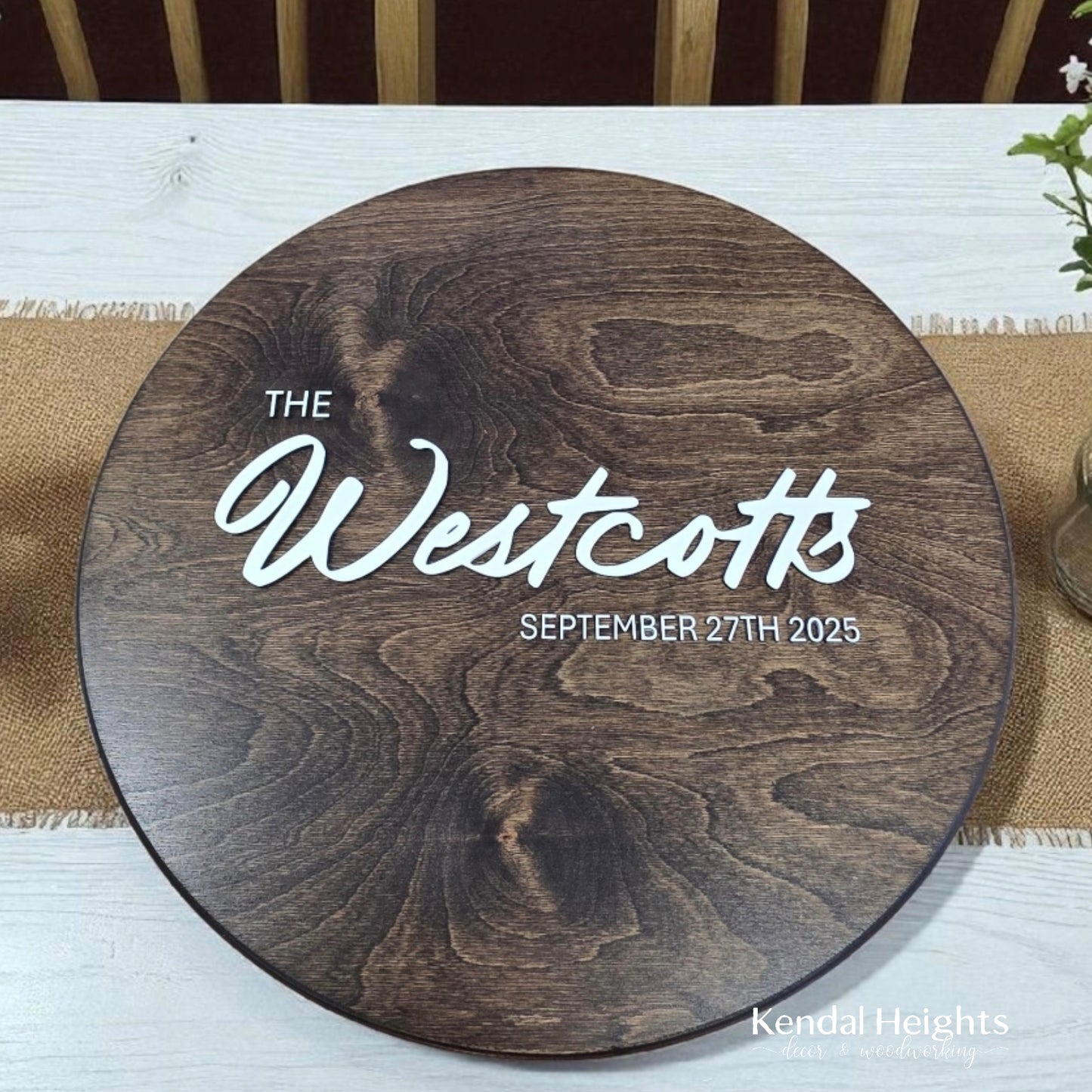 Raised Wedding Signing Board