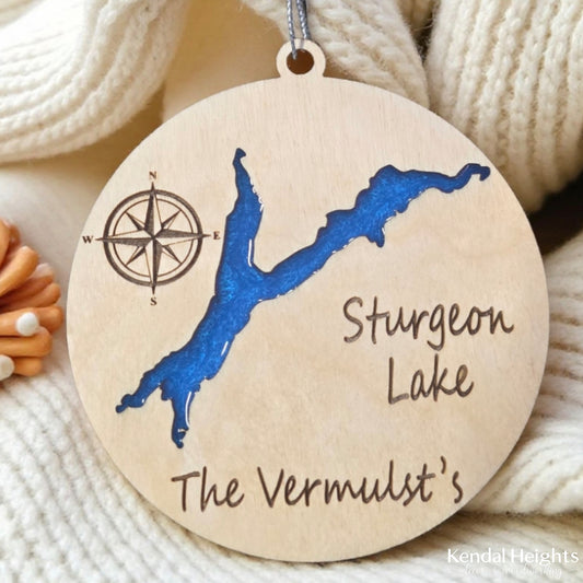 Custom Epoxy Lake Ornaments