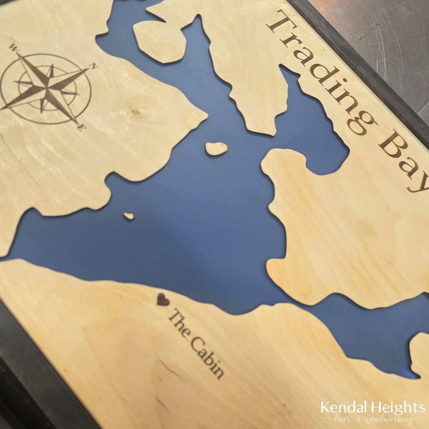 Laser Etched Lake Sign