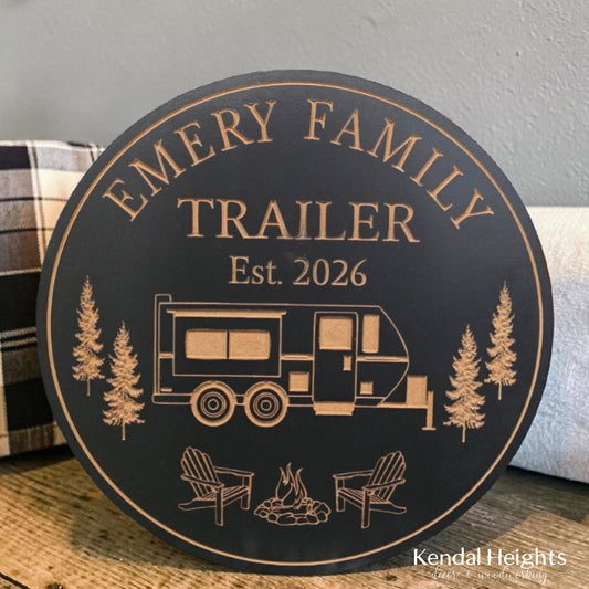 Custom Engraved Campsite / Trailer