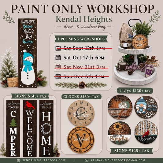 Candle & Paint Workshop with Three Wick Candles