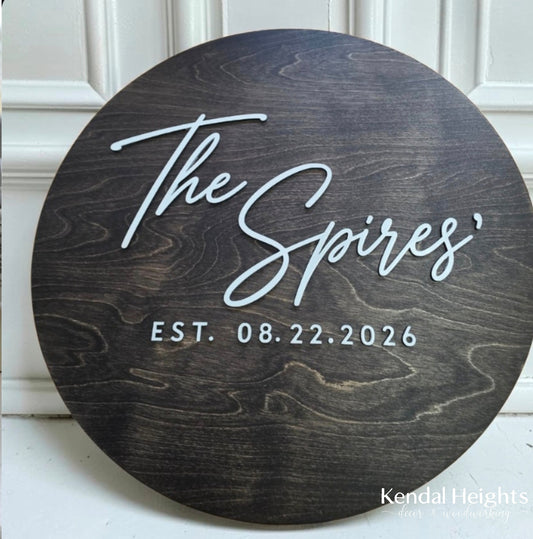 Raised Wedding Signing Board