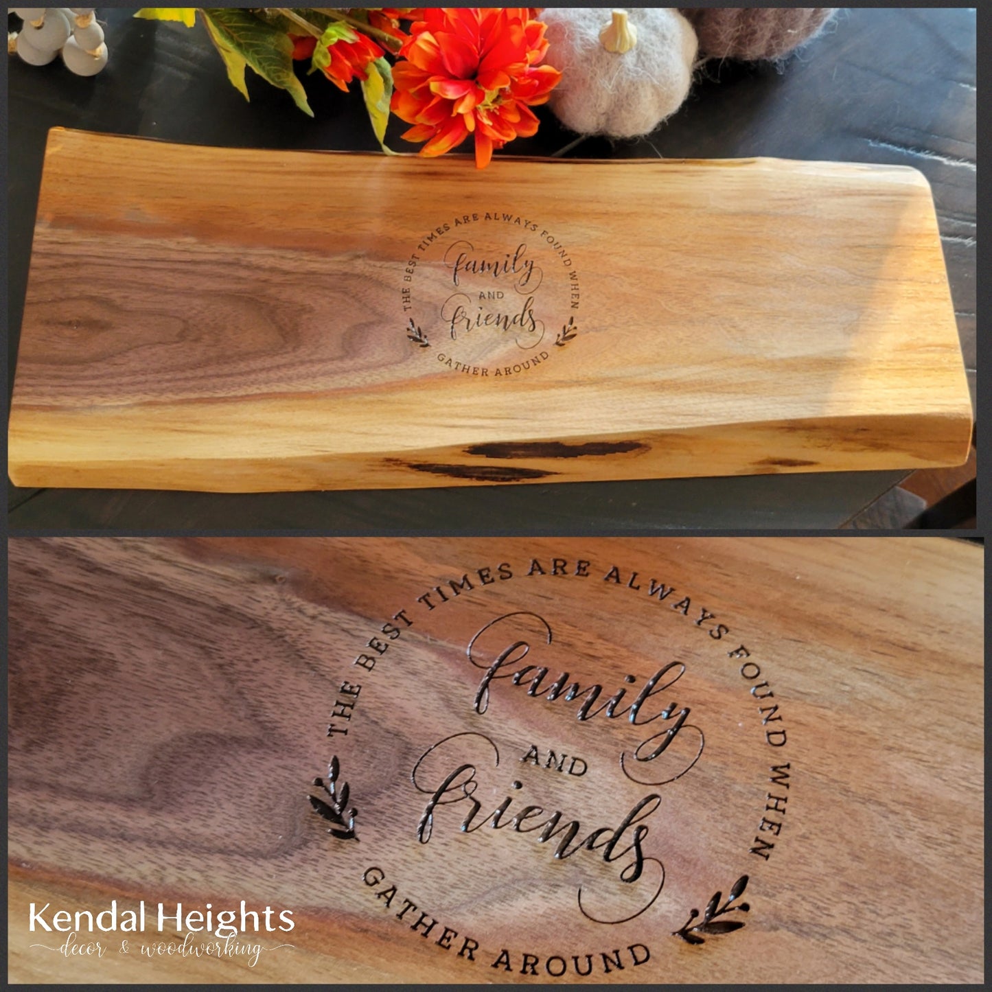 Black Walnut Live Edge Charcuterie Board (with or without Epoxy)