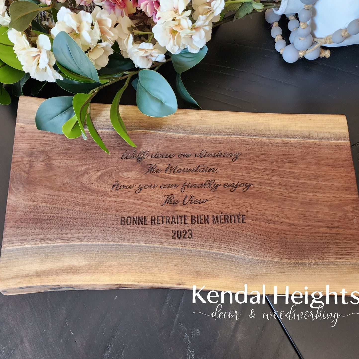 Black Walnut Live Edge Charcuterie Board (with or without Epoxy)