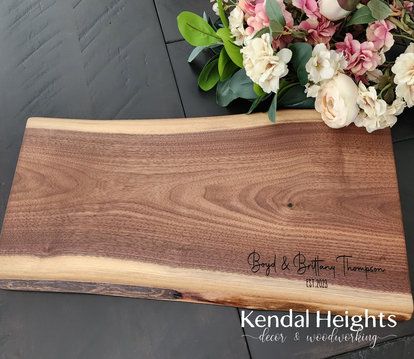 Black Walnut Live Edge Charcuterie Board (with or without Epoxy)