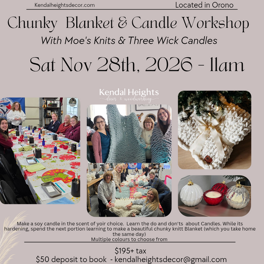 Blanket & Candle Dual Workshop - Deposit Only