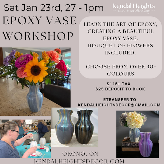 Epoxy Vase Workshop - Deposit Only