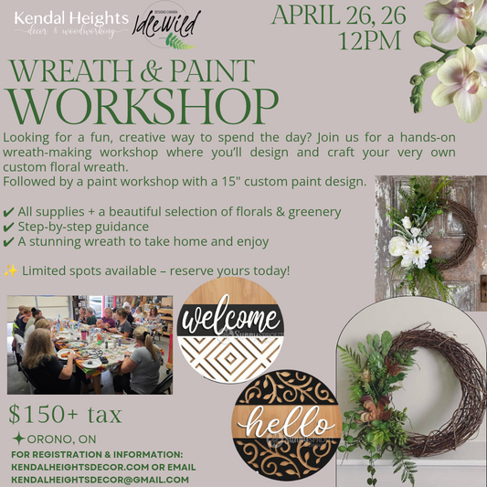 Floral Wreath & Sign - Deposit Only