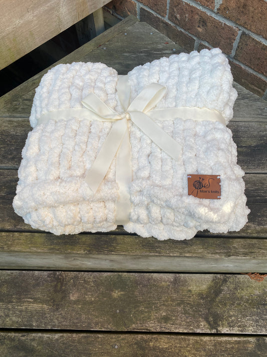 Chunky Knit Blanket by Moe's Knits