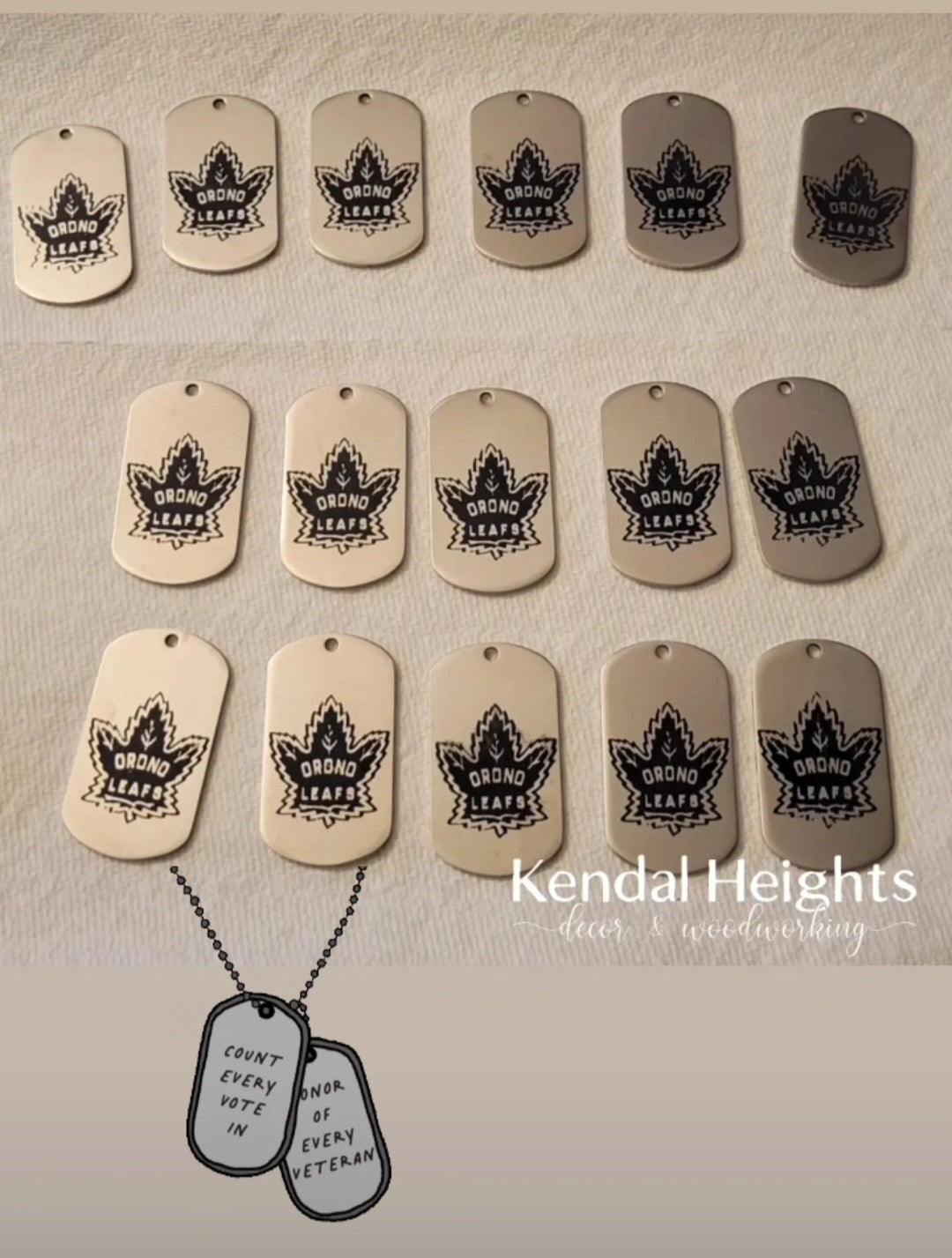 Laser Etched Dog Tags